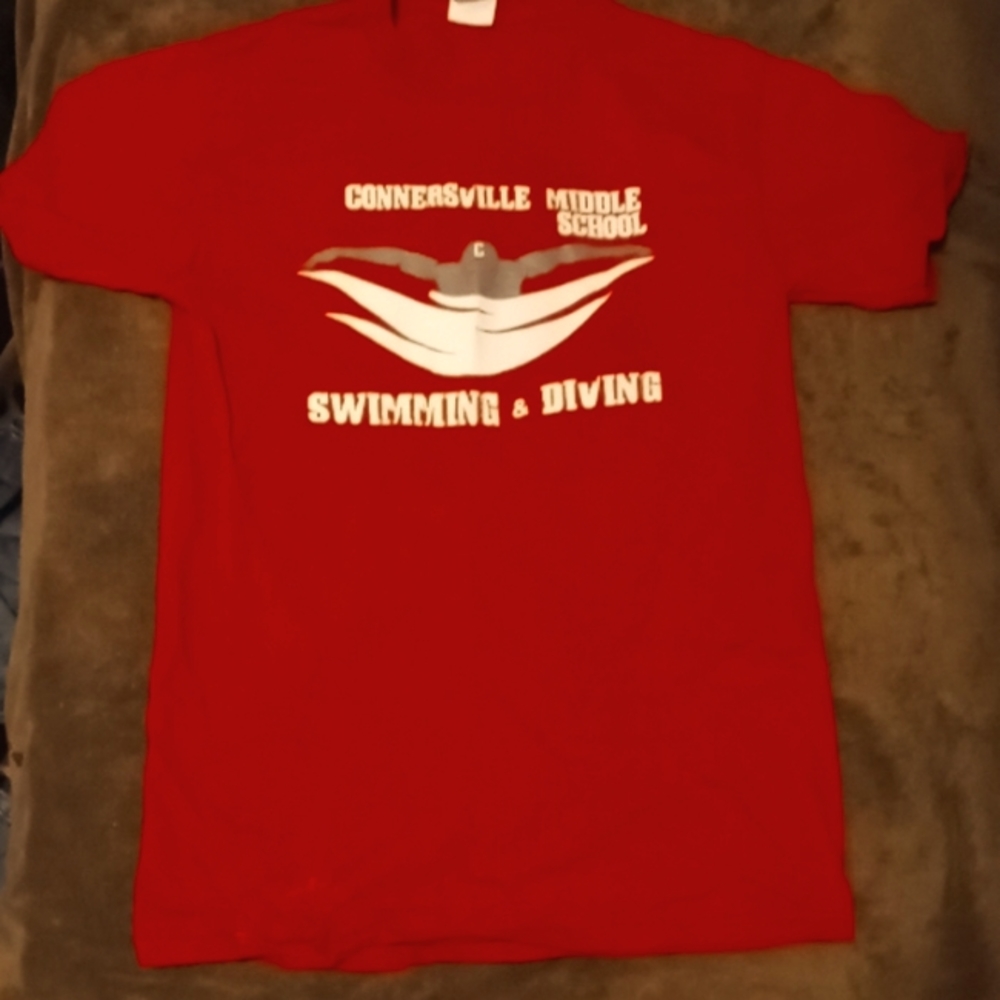 Red swim shirt